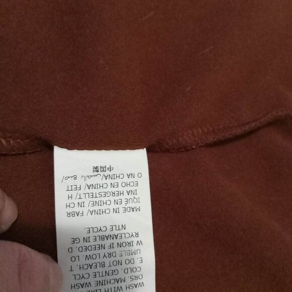 Vintage hippie brown jacket revamped with blue buttons, polyester and elastane - Picture 5 of 5